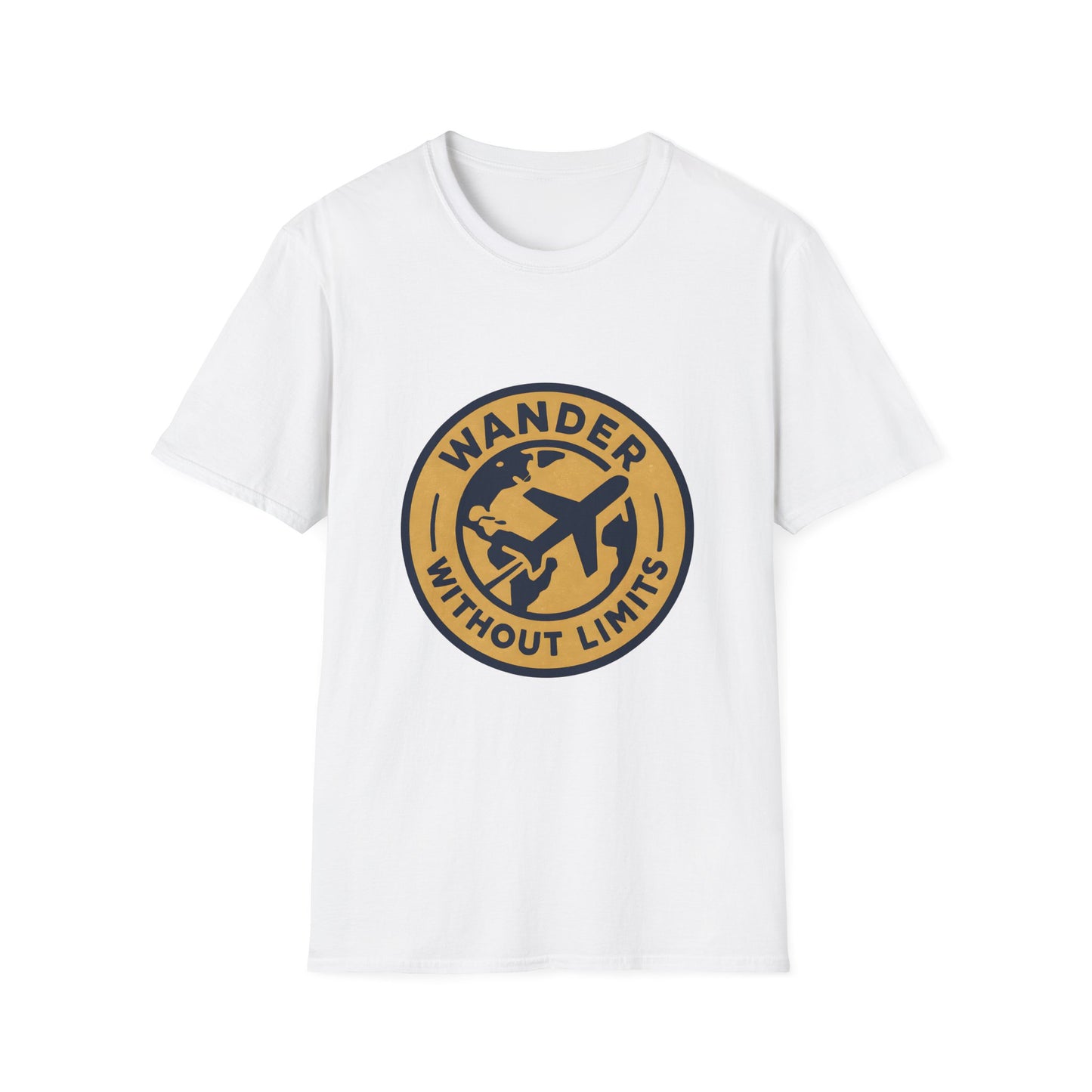 Vintage Wanderlust Badge with Airplane & Globe - Tee