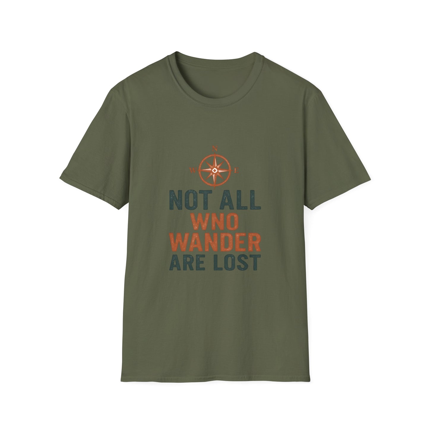 Vintage Compass Quote Tee in Earthy Tones - Tee