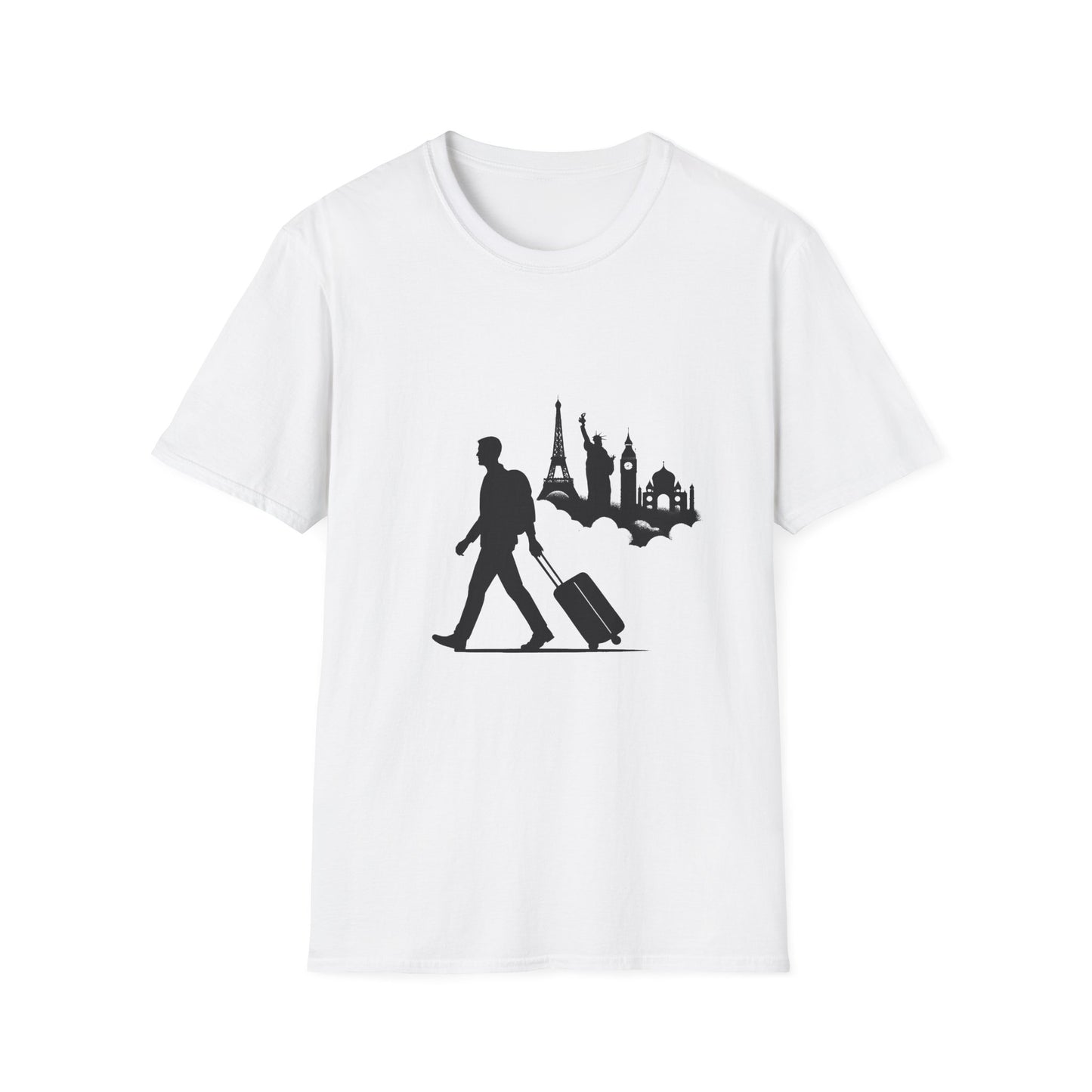 Silhouette Traveler with Iconic Landmarks Trail - Tee