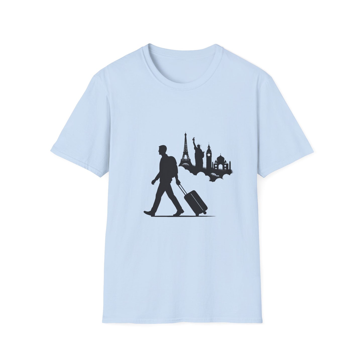 Silhouette Traveler with Iconic Landmarks Trail - Tee