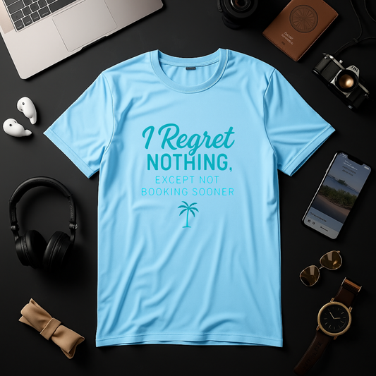 Teal Tropical Regret Quote Tee