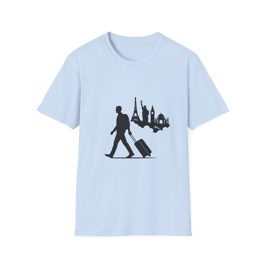 Silhouette Traveler with Iconic Landmarks Trail - Tee