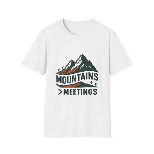 Mountains Over Meetings Tee